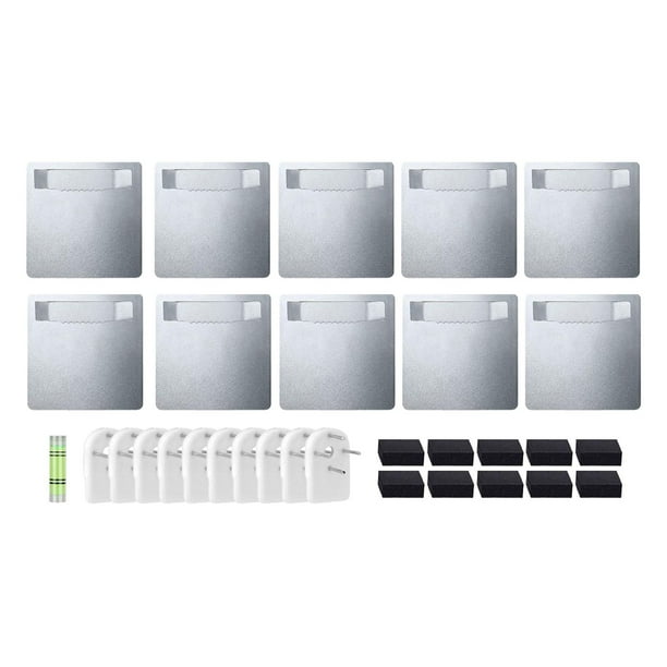 Colgadores de cuadros autoadhesivos, juego para colgar cuadros