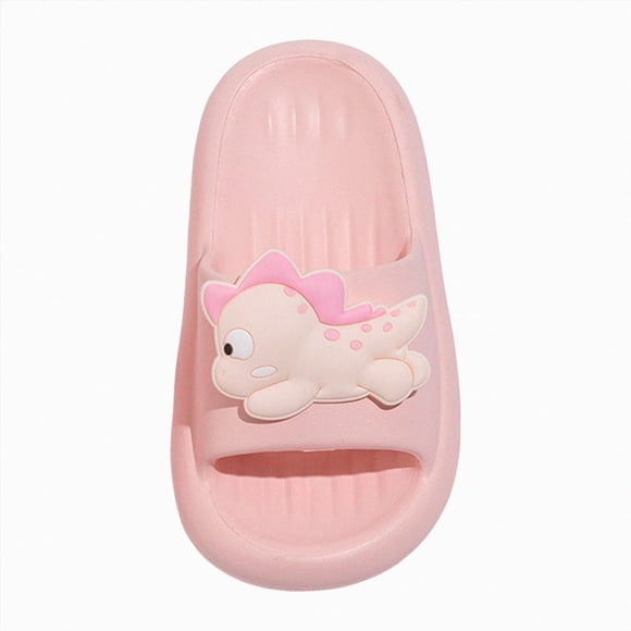 Ymyiu Cloud Slides for Kids Girls Cloud Slides for Kids Shower Slippers Bathroom Pool Sandals Boys Girls Comfy Thick Sole Slippers Summer Non-Slip Beach Shoes Size 1(Pink, Big Kids 1)