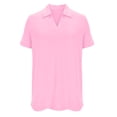 thumbnail image 5 of Blczomt Casual Womens Tops Plus Size Y2K Pink V Neck Blouse Collared Cute 2026,S, 5 of 7