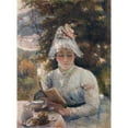 thumbnail image 2 of Marie Bracquemond 19x24 Black Ornate Framed Double Matted Museum Art Print Titled: The Snack (1880), 2 of 5