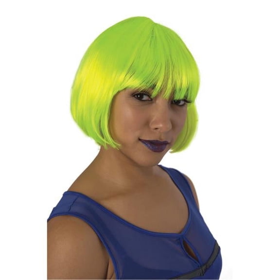 Banana Costumes Goods C-01-001-005 Classic Flapper Wig, Neon Green - One Size Fits Most