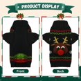 thumbnail image 4 of Ugly Christmas Pet Holiday Reno Perro Suéter, Rojo Negro Cachorro Gato Invierno Prendas de Punto Caliente Suéter Ropa para Perros Pequeños Medianos (Negro L) Rojo Verde RV011031-00776SDJ, 4 of 5