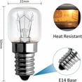thumbnail image 2 of Bombilla de luz para horno 15W 300 grados E14 regulable AC 220V-240V E14 T22 Bombilla de filamento 85LM Blanco cálido 2300K E14 Lámparas enanas con base de tornillo pequeño para horno microondas Lámp JAMW Sencillez, 2 of 5