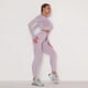 thumbnail image 1 of Conjunto de 2 piezas para mujer, ropa de gimnasio, Sujetador deportivo de Yoga sin costuras, Top corto, mallas de cintura alta, ropa deportiva para Fitness, trajes de entrenamiento para mujer, 1 of 5