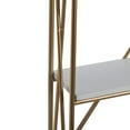 thumbnail image 5 of DecMode 16" x 4" 4-Tier Gold Wall Shelf with White Wooden Shelves, 5 of 12