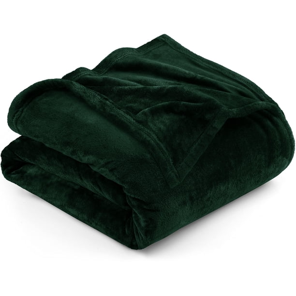 Cama polar Blanket Utopia, tamaño queen, color verde bosque, 300 g/m²