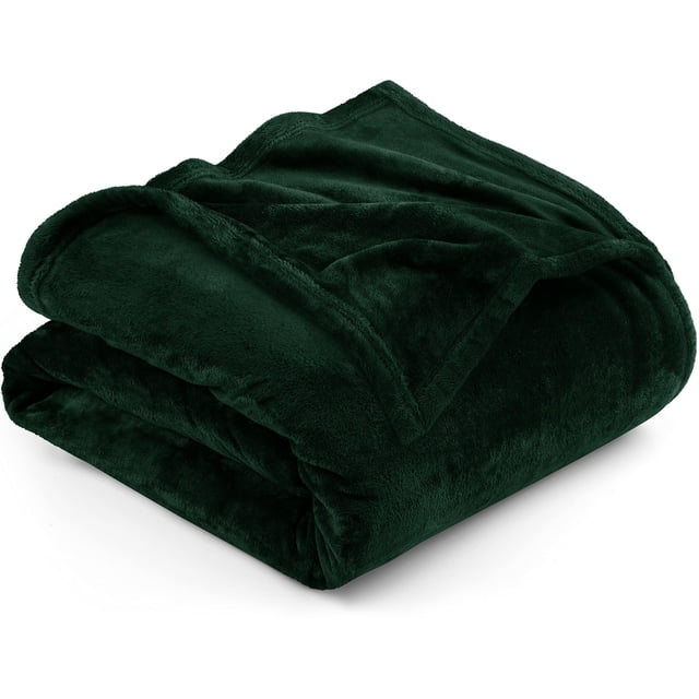 Cama polar Blanket Utopia, tamaño queen, color verde bosque, 300 g/m²