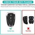 thumbnail image 2 of Key Fob Cover Compatible with Chevrolet Equinox Malibu Traverse Blazer Camaro Impala Cruze Volt Bolt Sonic Trax Tahoe Keychain Case Holder Protector,4-Buttons-Pink, 2 of 6