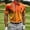 Orange, variant on Zysthvn Golf Sun Shirts for Men Summer Casual Polo T Shirts for Men Turn Down Collar Printed Short Sleeve Shirts