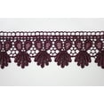 thumbnail image 1 of Altotux 1.75" 20 Colors Embroidered Floral Venice Lace Trim Guipure By 2 Yards (Eggplant), 1 of 2