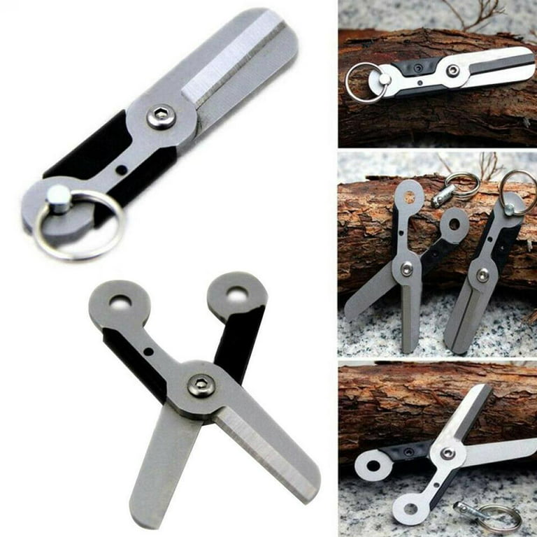 Multi Tool Key Chain Keychain Pendant Practical EDC Mini Scissors with  Spring Latch Anti-Lost Design Outdoor Tools N4F7 
