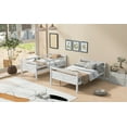 thumbnail image 5 of Twin over Full Bunk Bed with ladder, Safety Guardrail, Perfect for Bedroom, White, 5 of 13