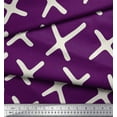 thumbnail image 2 of Soimoi Purple Heavy Satin Fabric Cross Symbol Decor Fabric Printed Yard 54 Inch Wide, 2 of 3