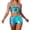 Blue, variant on ZHOUCHANKIDS Women's Fashion Glossy Fitted Carnival Two Piece Shorts Suit for Party Outfit Wear Womens Metallic Dance Festival Blue M