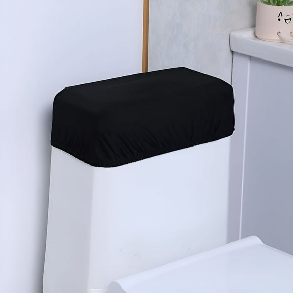 LAMIRO Universal Toilet Tank Lid Cover Replacement Black Bathroom Decor Washable Toilet Seat Lid Covers Top Of Toilet Decor Toilet Tank Cover Accessories