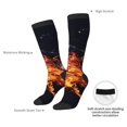 thumbnail image 4 of Sigee Tennis Ball In Fire1 for Socks for Men Women Socks Stocking Compression Socks, 4 of 6