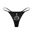 thumbnail image 1 of Sexy G-String Thongs for Women Cotton Panties T-back Tangas Finger Pattern Sticker Low Rise Underwear, 1 of 3