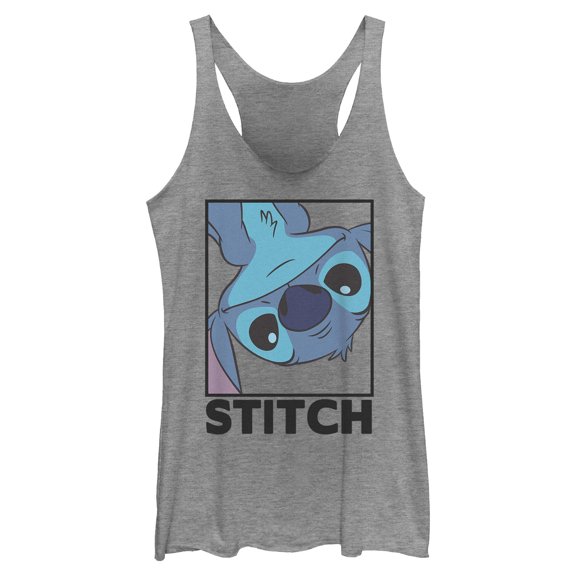 Womens Lilo & Stitch Peekaboo Stitch Portrait Racerback Tank