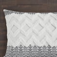 thumbnail image 5 of INK+IVY Mila Full/Queen 3 Piece Cotton Duvet Cover Set with Chenille Tufting - Gray, 5 of 11
