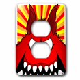 thumbnail image 1 of 3dRose MONSTERS monster face 23 on white - 2 Plug Outlet Cover (lsp_26758_6), 1 of 1
