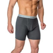 Gildan Mens Regular Leg Boxer Briefs, Navy/Charcoal/Stripe/Royal, Small