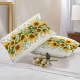 thumbnail image 3 of Outdoor Pillow Cover Watercolor Sunflower Leaves Set of 2 Waterproof Throw Pillowcases Vintage Plant Decorative Patio Furniture Pillows for Couch Garden Indoor & Outdoor Use, 3 of 9