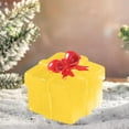 thumbnail image 4 of Latrodar Christmas Mini Resin Gift Box 12 PCS Light up Wrapping Ornaments Decor with Bow 6 Colors Elegant Handicraft Box 0.7x0.74in for Xmas Gifts Party Supplies Yellow, 4 of 5