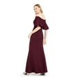 thumbnail image 2 of CALVIN KLEIN Womens Purple Bell Sleeve Maxi Mermaid Evening Dress Size: 6, 2 of 4