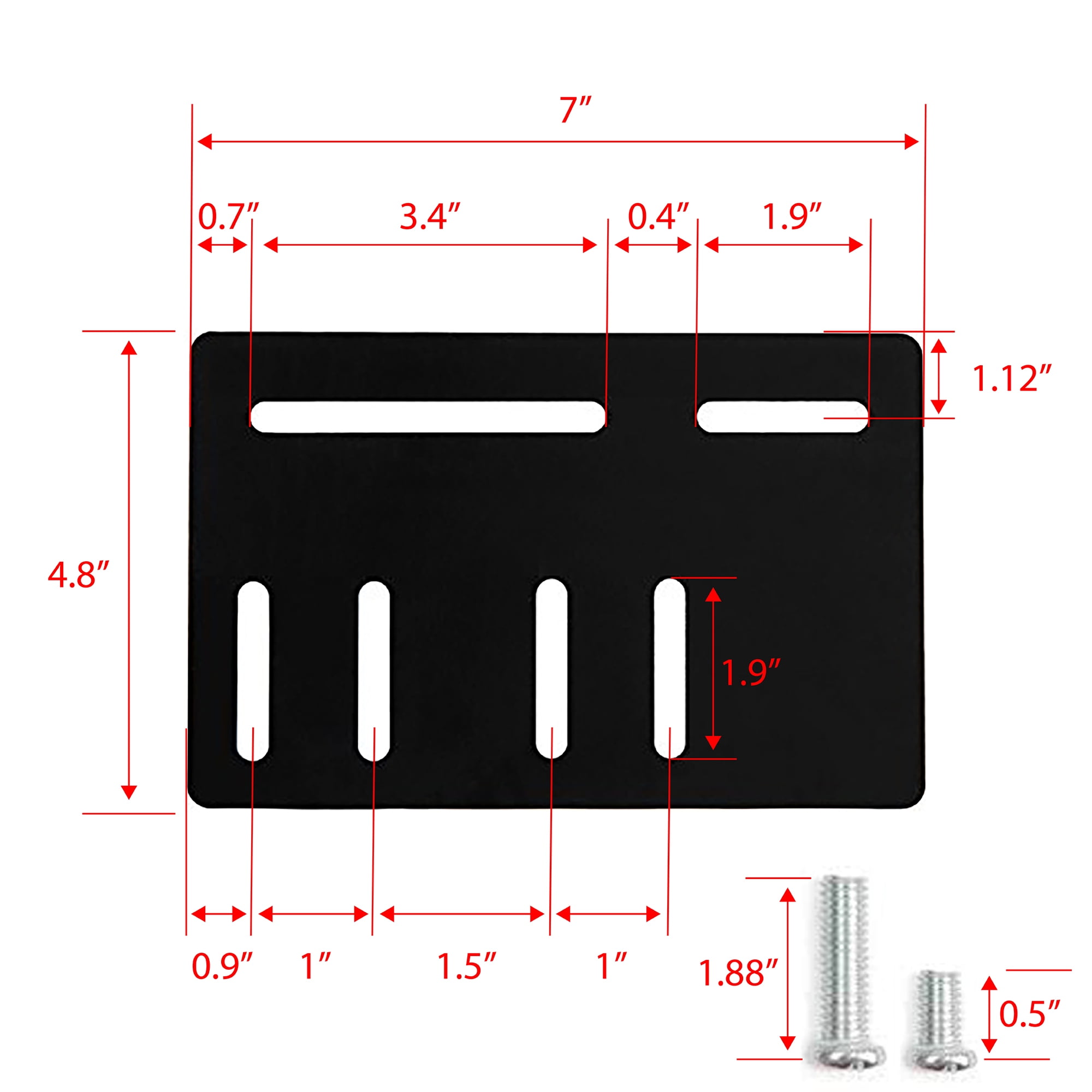 Continental Sleep, Headboard Attachment Bracket – Heavy-Duty 1.4″ Steel Plate Set (2-Pack), Universal Bolt-On Mounting Hardware for Metal & Wood Bed Frames, Secure, Easy to Install.