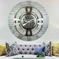 thumbnail image 6 of THE GEARS CLOCK Wall Clock with Real Moving Gears EN-LI_ 36 in Round Silver-Grey, 6 of 12