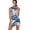 BZA3484, variant on Blue Chinoiserie Toile pattern Sports Dresses Women Tennis Dress with Separate Shorts One-Piece Slim Fit Golf Dress