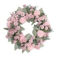 thumbnail image 2 of 16inch Decor Wreath Home Decor Farmhouse Wreath Round Wreath Floral Wreath for Spring Photo Props Anniversary Valentines Decor Pink, 2 of 8