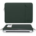 thumbnail image 5 of Mosiso Polyester Vertical Style Water Repellent Laptop Sleeve Case Bag Cover with Pocket for 13-13.3 Inch Notebook, MacBook Pro 14 inch M4 M3 M2 M1 Chip Pro Max 2024-2021, Midnight Green, 5 of 5