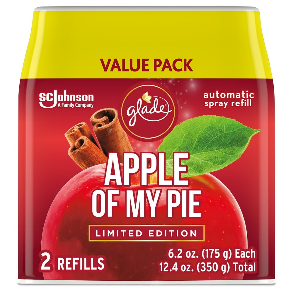 Glade Automatic Spray Refill 2 CT, Apple Of My Pie, 12.4 OZ. Total, Air