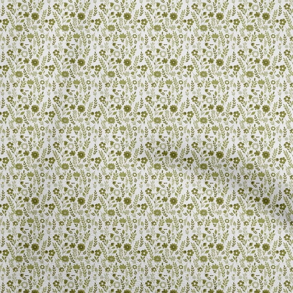 oneOone Rayon Light Green Fabric Floral Quilting Supplies Print Sewing Fabric By The Yard 56 Inch Wide