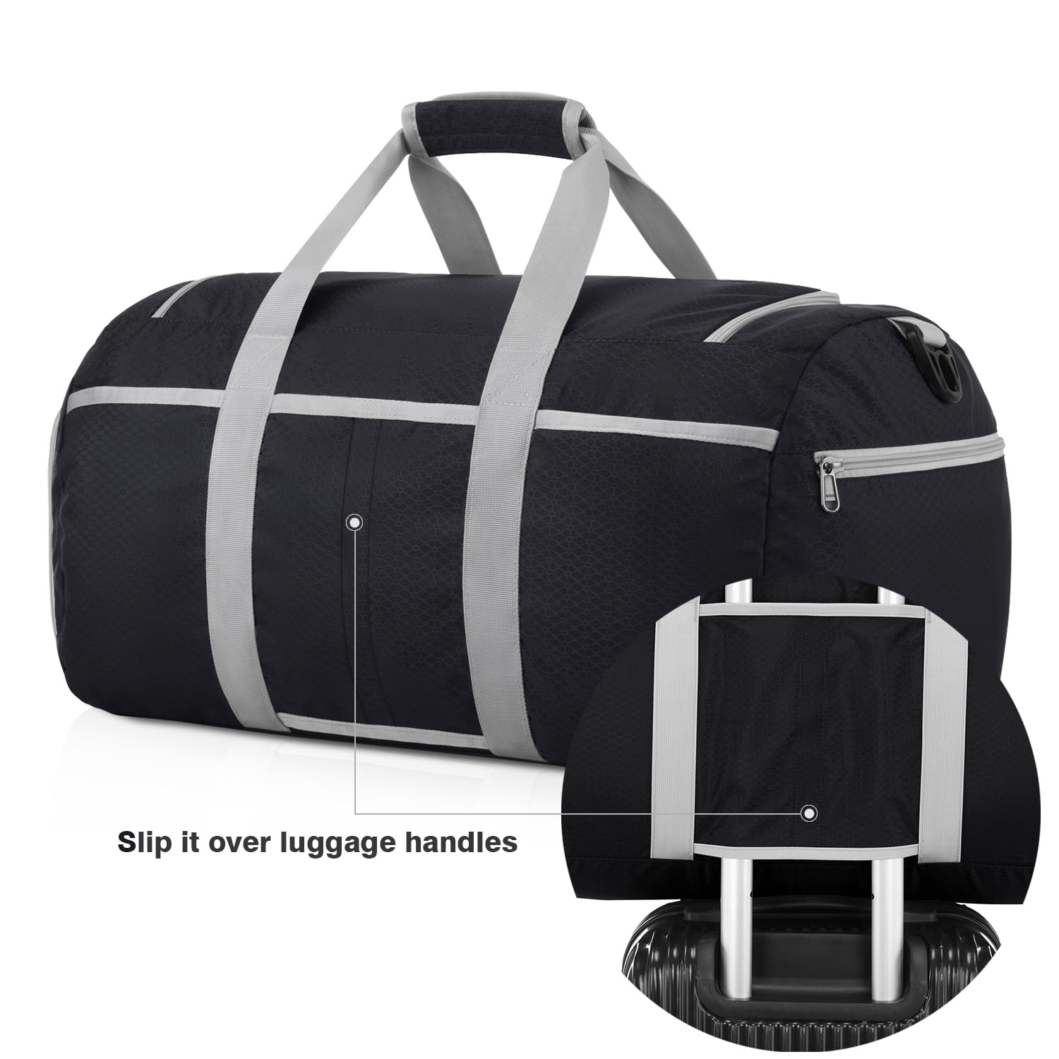 Lightweight Luggage Duffel Sports Gym Bag with Shoe Compartment Gonex 70L Packable Travel Duffle 