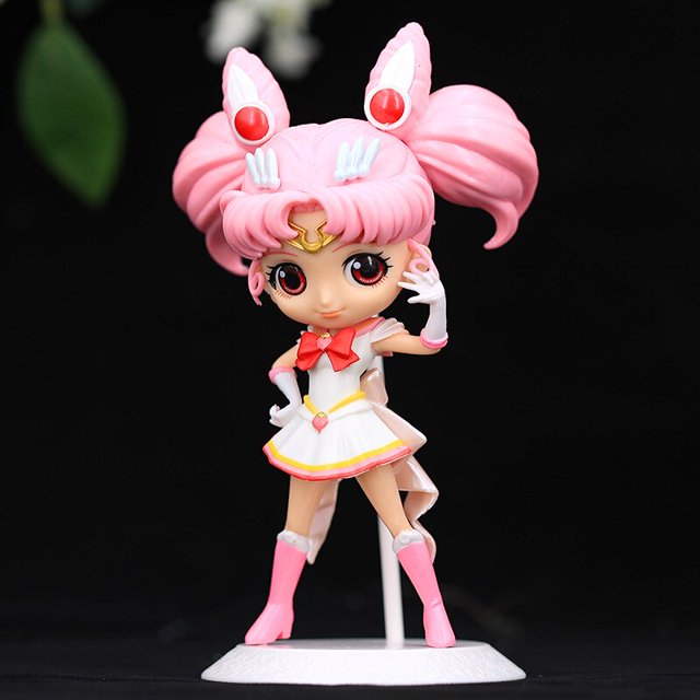 22cm Anime Eternal Sailor Moon figura de acción adornos para pasteles PVC muñeca coleccionable Super Tsukino Usagi figurita modelo juguetes regaloszhangyuxiang