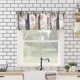 thumbnail image 4 of Moon Phase Window Valance, Rustic Vintage Wildflower Plant Leaves Botanical Herbs Pink Witchy Moon Phase Blackout Short Curtains for Living Room Bedroom Kitchen 54x18inch, 4 of 6