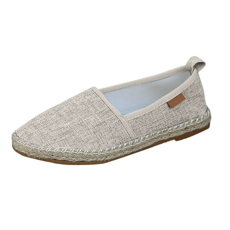 

DVKOVI Women Slip on Shoes Women s Ballet Shoes Round Toe Slip On Knit Casual Dress Shoes Comfort Ballerina Walking Shoes Casual Loafers for Women Women Flats Shoes Dressy Beige 37