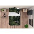 thumbnail image 2 of 3D Bosque Verde Paisaje Funda de edredón Set Ropa de cama Set Funda nórdica Fundas de almohada 49, 2 of 3