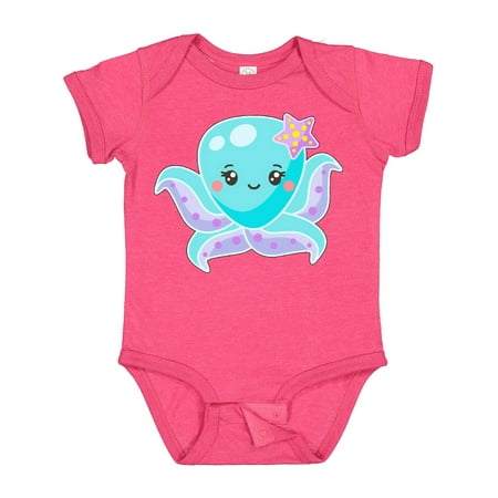 

Inktastic Cute Octopus Blue with Star Gift Baby Boy or Baby Girl Bodysuit