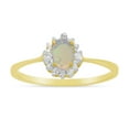 thumbnail image 1 of 14k Yellow Gold Oval Opal And Diamond Ring, 1 of 5