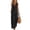 A1065_Black, variant on CIENVNSTG Two Piece Sets for Women Summer Sleeveless V-neck Cotton Linen Vest Waistcoat Casual Wide Leg Pants Suits Beach Vacation Black L