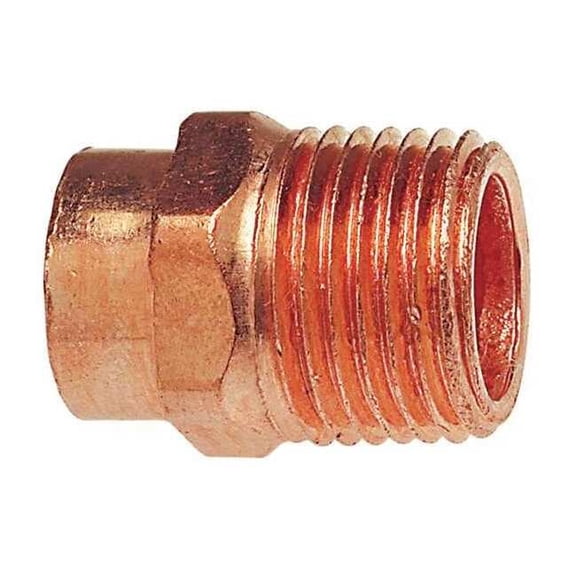 Nibco Adapter,Wrot Copper,1/4" Tube,CxMNPT 604R 1/4X1/2