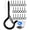 20 Pack, variant on Screw in Hooks, 30 Pack Heavy Duty Screw Hooks with Safety Buckle, Metal Wall & Ceiling Hooks for Hanging Plants, Bird Houses, Wind Chimes, String Lights, Black