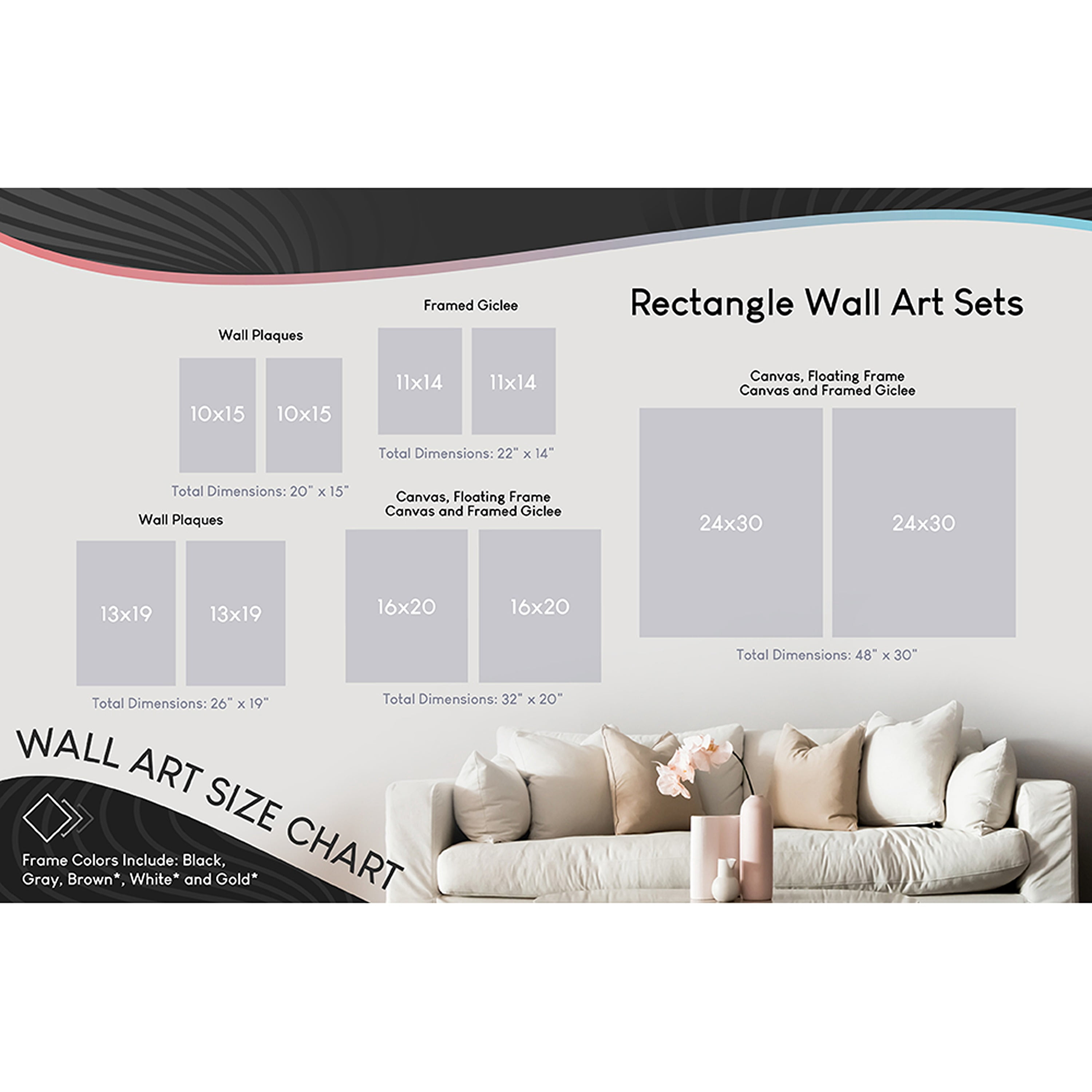 Stupell Home Decor Canvas Art Prints, 17" x 4", Set of 2
