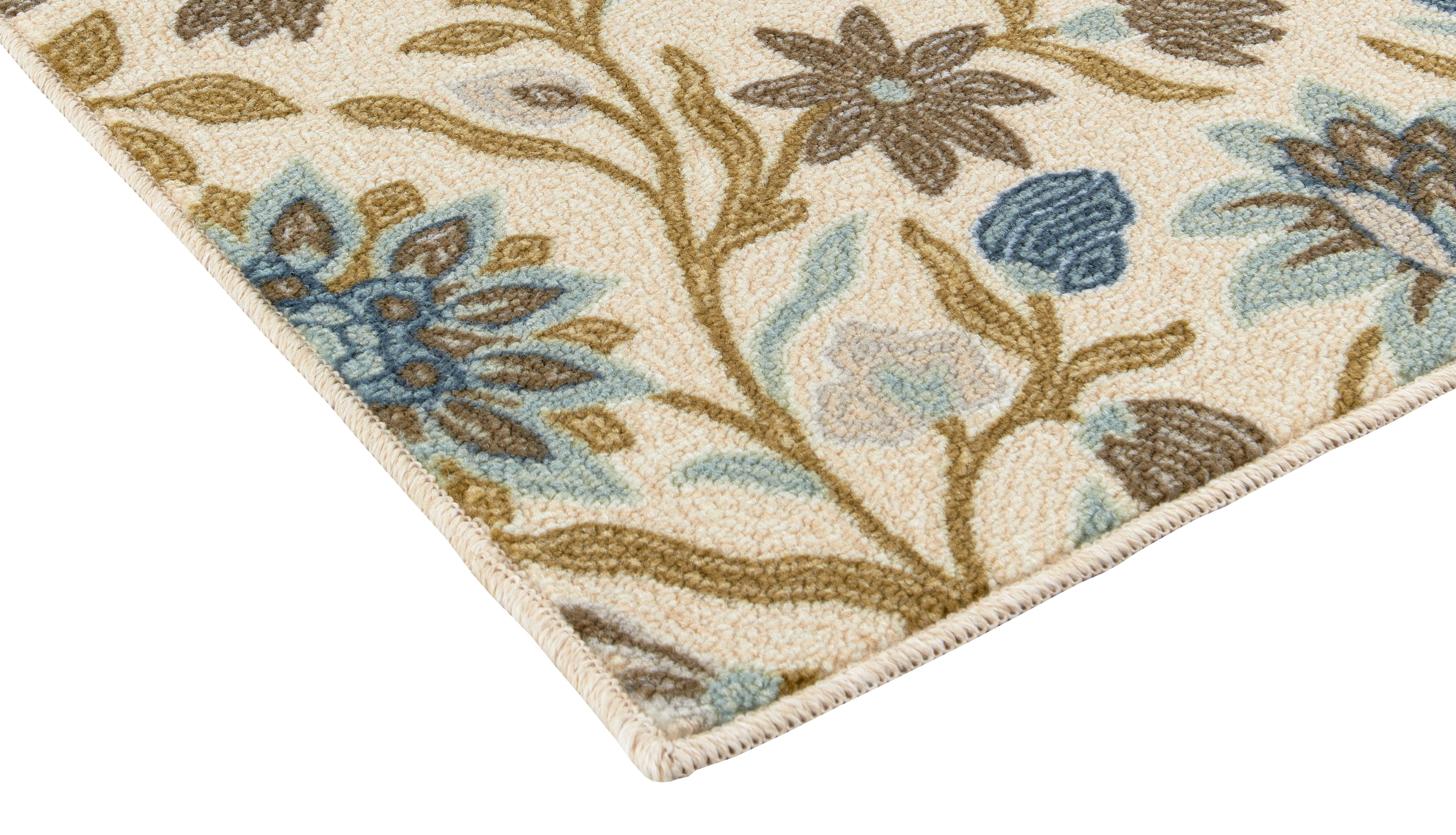 Mohawk Home Woodbridge Clarita Blue Printed Area Rug 5 X8 Cream Blue Walmart Com Walmart Com