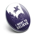 thumbnail image 2 of I Want to Believe Unicorn UFO Funny Humor Metal 1.1" Tie Tack Hat Lapel Pin Pinback, 2 of 5