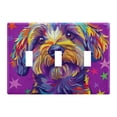 thumbnail image 2 of Haosy Light Switch Cover Plate 2 Gang Electrical Outlet Covers Cute Dog and Star Decorate Wall Plate 4.56”x4.48”, 2 of 8