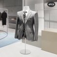 thumbnail image 3 of 4Pcs Male Mannequins Hollow Back Maniquin Body Half Maniquin Body Display Stand for Home, Clothing Stores, 3 of 24